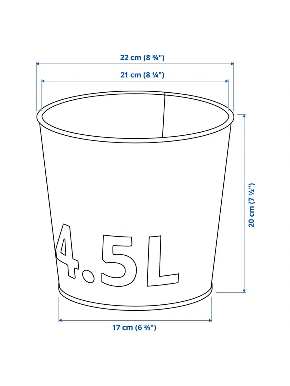 IKEA - AKERBAR Plant Pot Indoor/outdoor/galvanized